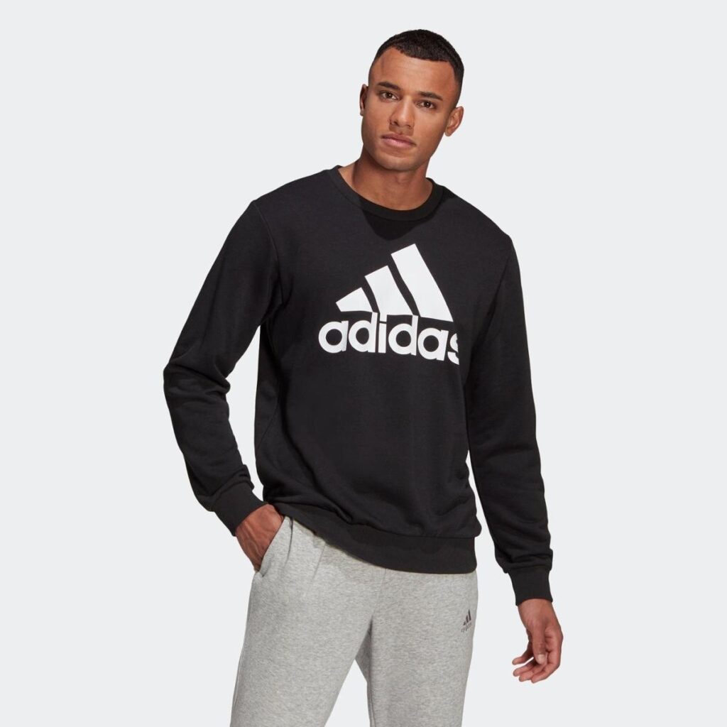 BLUSA MOLETOM ADIDAS GOLA CARECA PRETO - Image 2