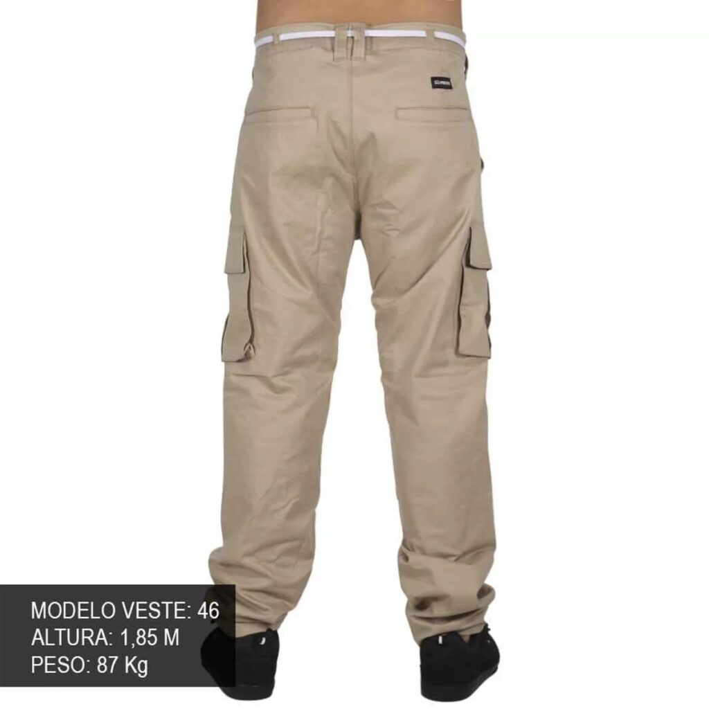 CALÇA SARJA HOCKS CENTRAL CARGO - CAQUI - Image 3