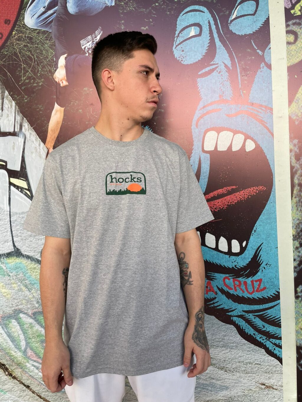 CAMISETA HOCKS ADULTO CIDADE - CINZA
