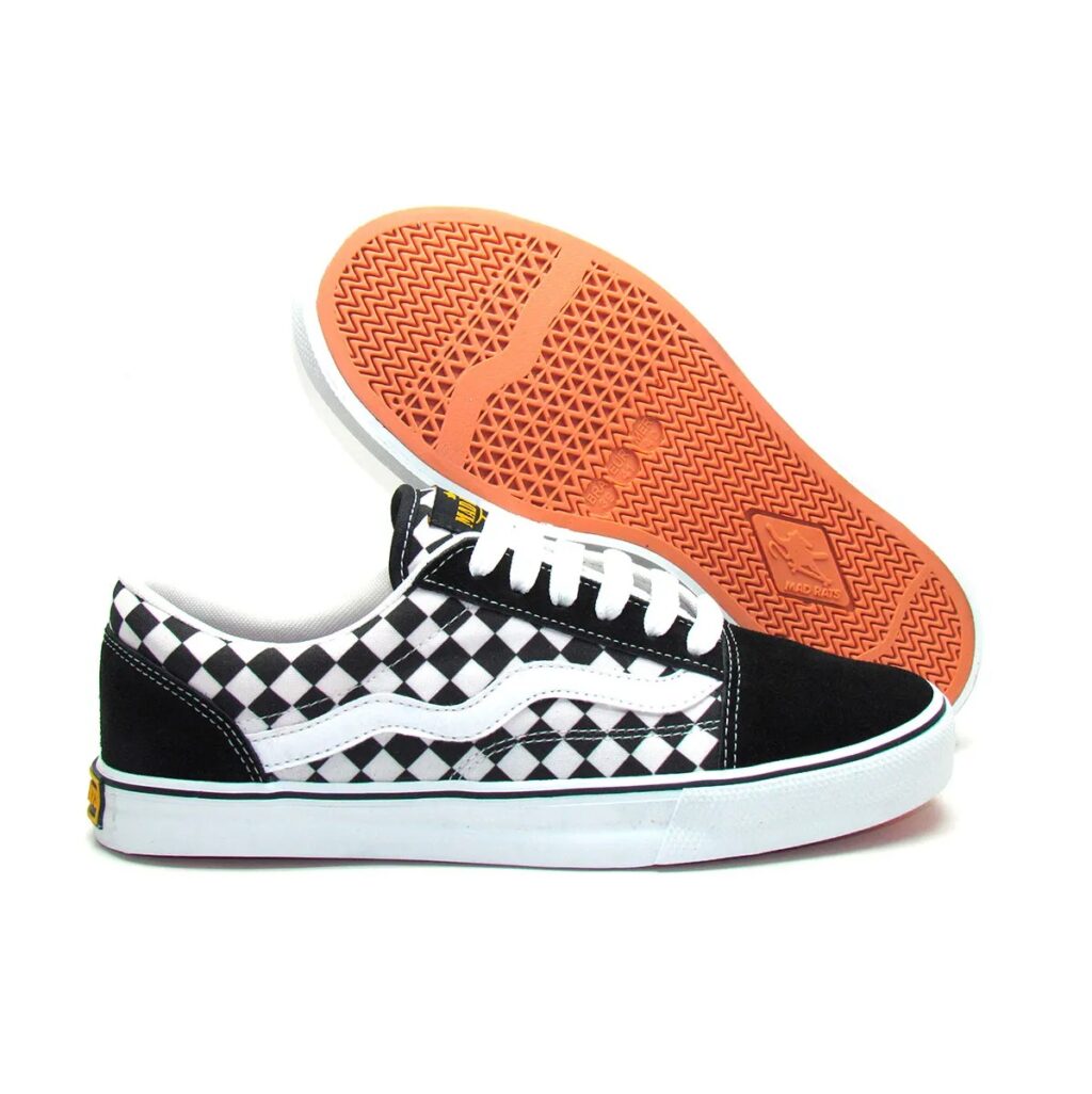 TENIS MAD RATS Old School - QUADRICULADO PRETO+BRANCO - Image 2