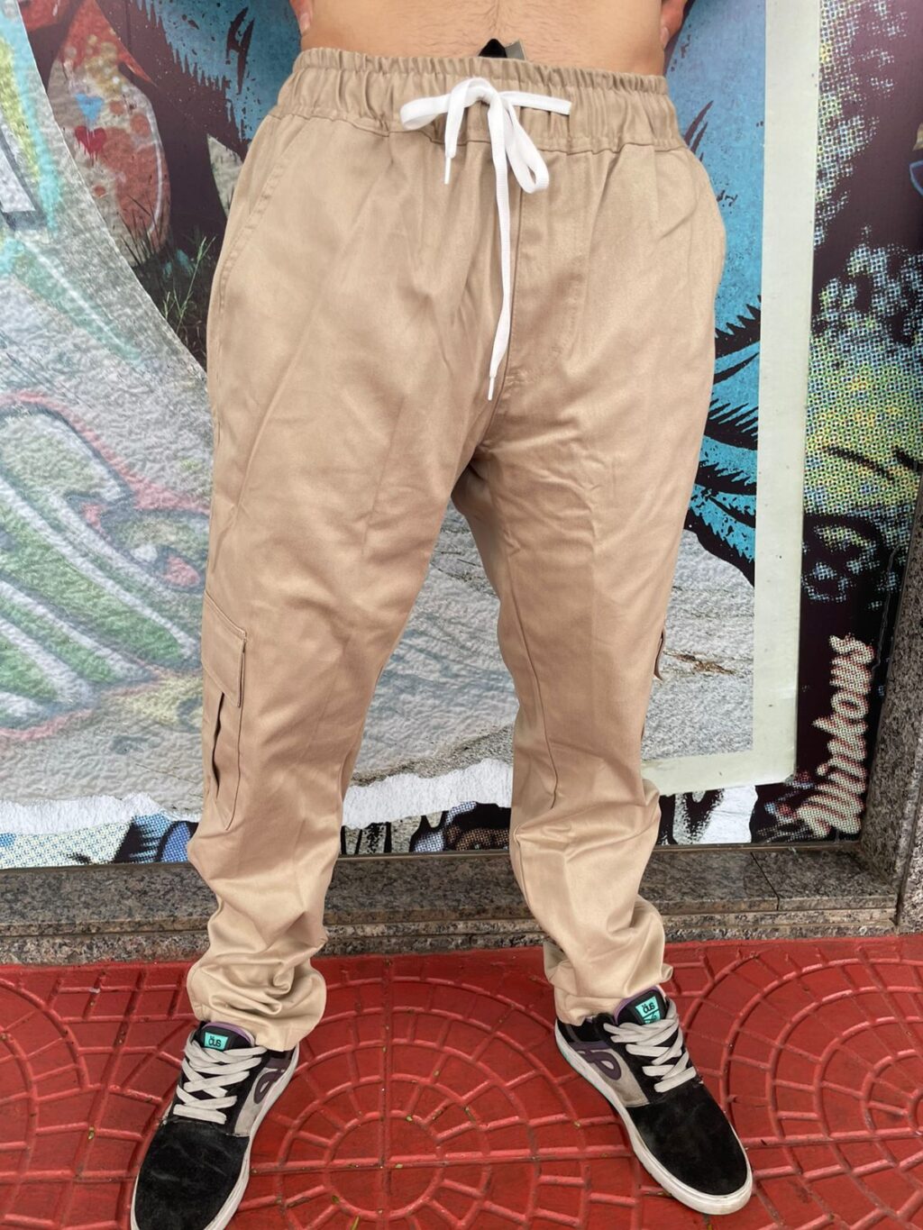 CALÇA ELASTIC POSIBLE CARGO - BEGE