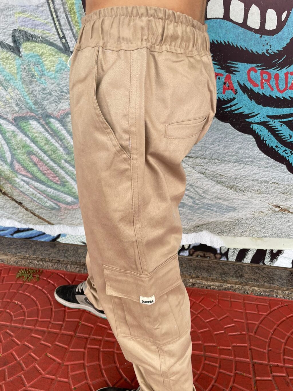 CALÇA ELASTIC POSIBLE CARGO - BEGE - Image 2