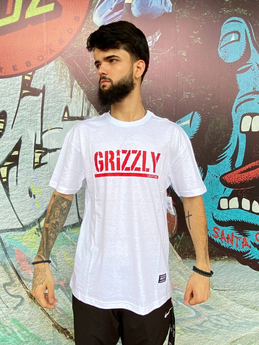 CAMISETA GRIZLLY Y STAMP TEE - BRANCO