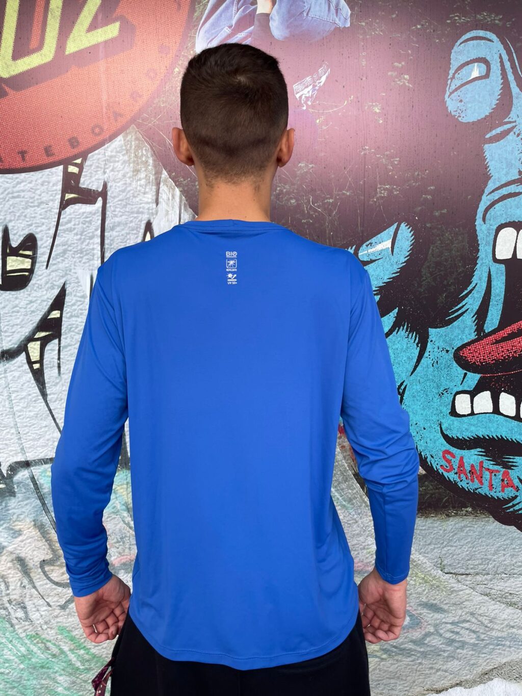 Camiseta Lupo Basica com proteção UV50 manga longa AZUL - Image 2