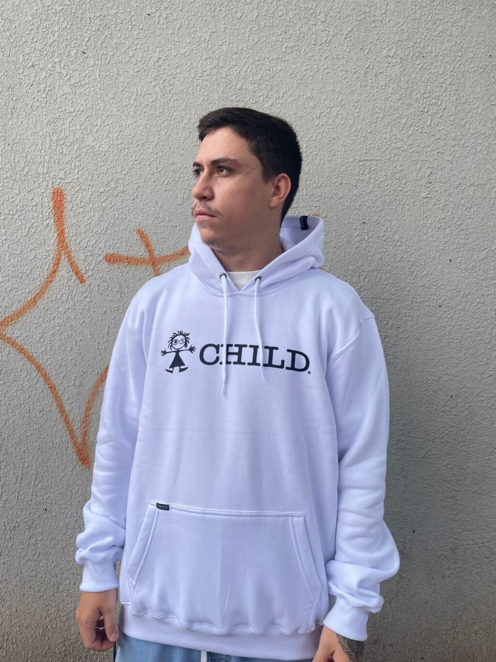 BLUSA MOLETOM CHILD FECHADO TYPE - BRANCO