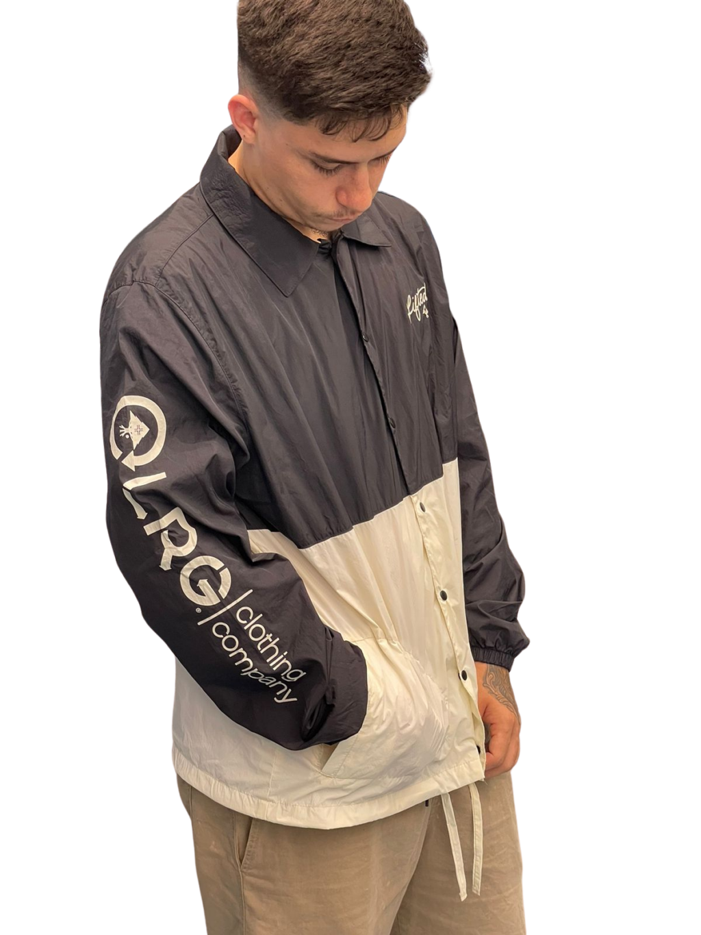 JAQUETA LRG CLASSIC LIFTER COACHES - PRETO + OFF WHITE - Image 2