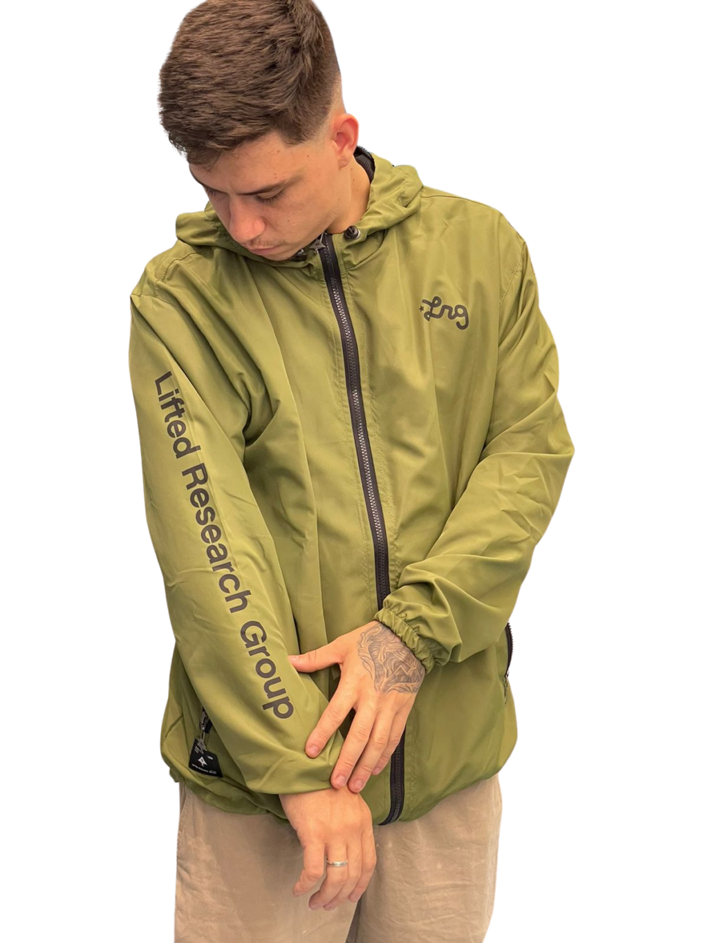 CORTA VENTO LRG CLASSIC LIFTED SCRIPT WINDBREAKER - VERDE