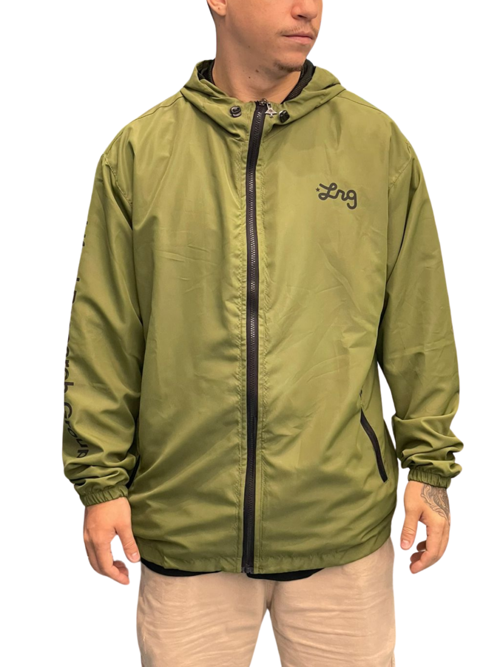 CORTA VENTO LRG CLASSIC LIFTED SCRIPT WINDBREAKER - VERDE - Image 2