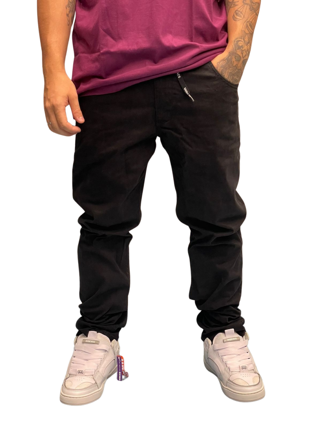 CALÇA WATS SARJA  TRADICIONAL - PRETO