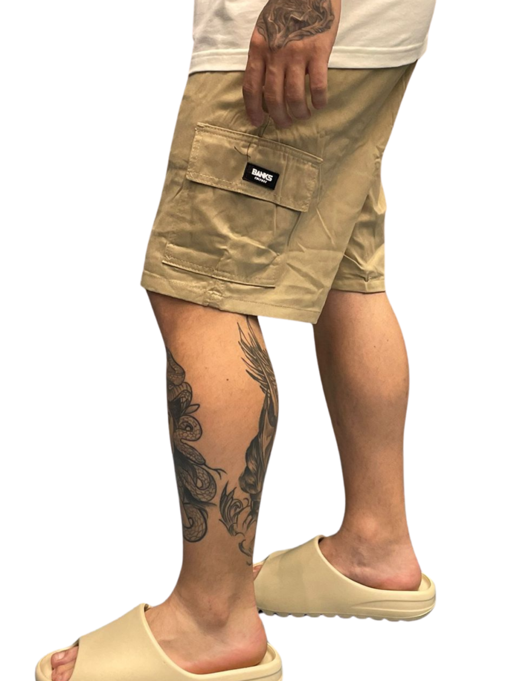 SHORT BANKS CARGO CURTO - BEGE - Image 2