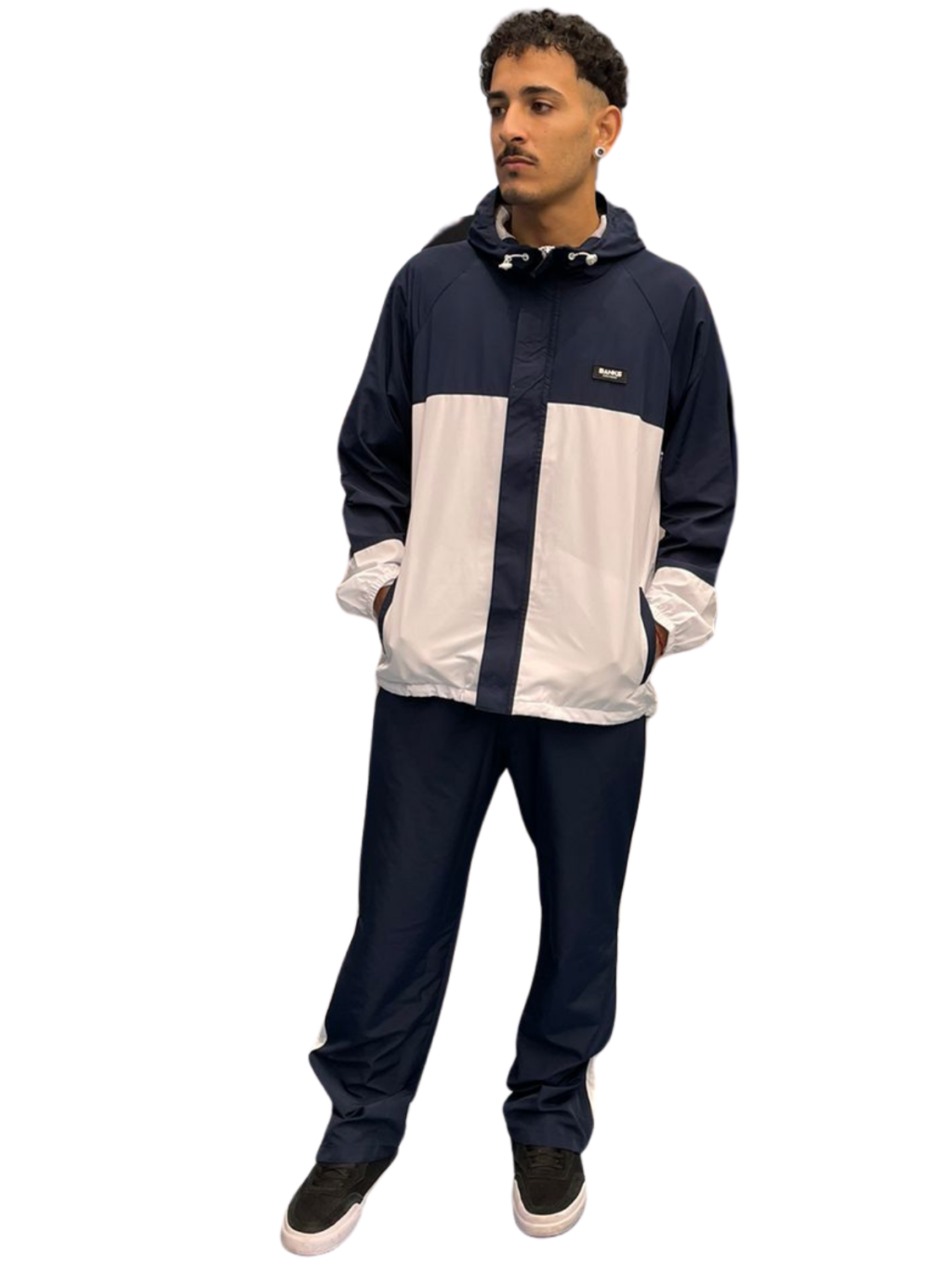 CALÇA BANKS TACTEL - AZUL MARINHO  + BRANCO - Image 4