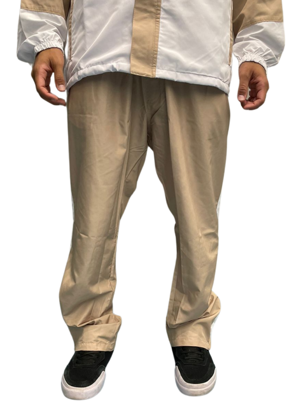 CALÇA BANKS TACTEL - CAQUI  + BRANCO