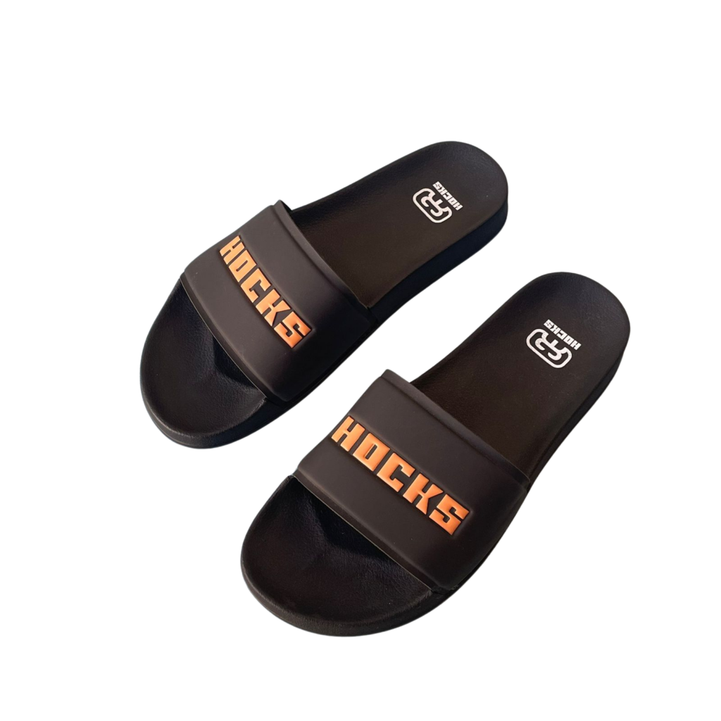 CHINELO HOCKS SLIDE -BLACK/ORANGE - Image 3