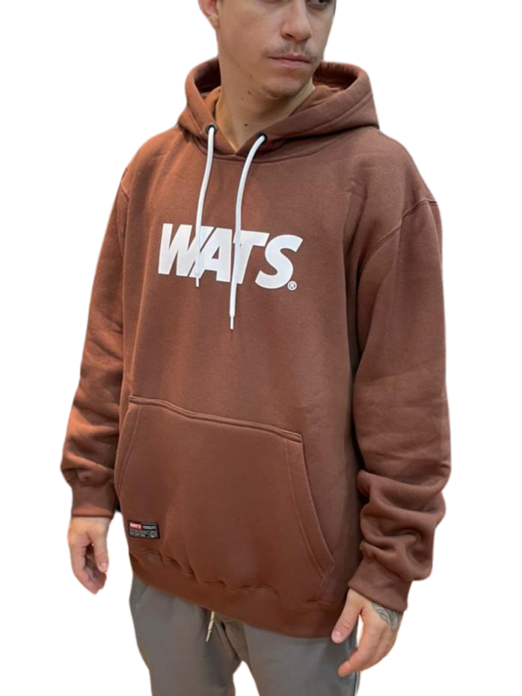 BLUSA MOLETOM WATS LOGO - MARROM - Image 2