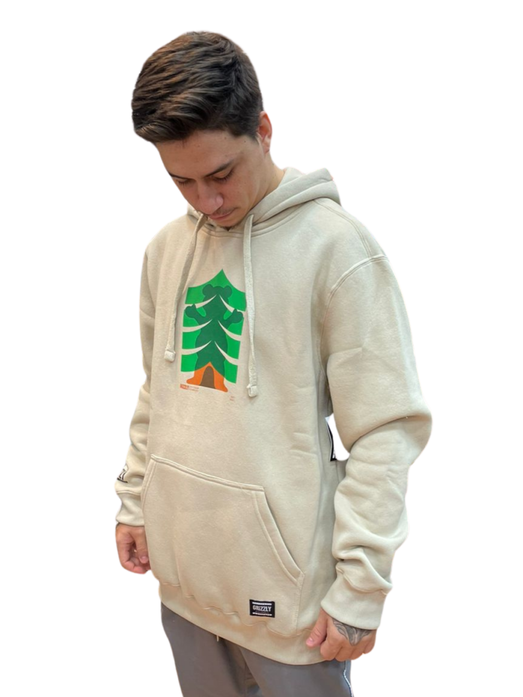 BLUSA MOLETOM GRIZZLY STRONGER BRANCHES HOODIE - BEGE - Image 2
