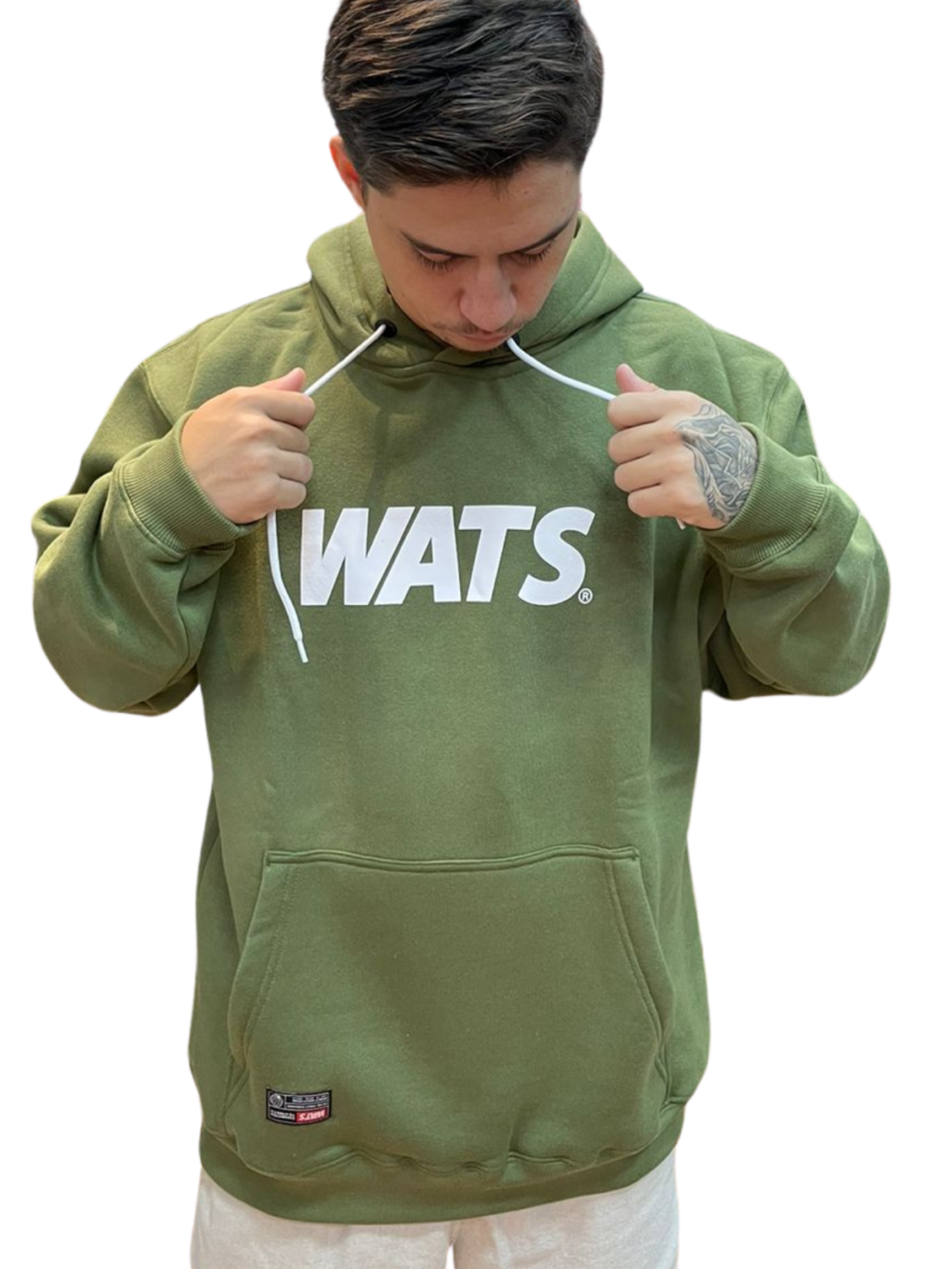 BLUSA MOLETOM WATS LOGO - VERDE