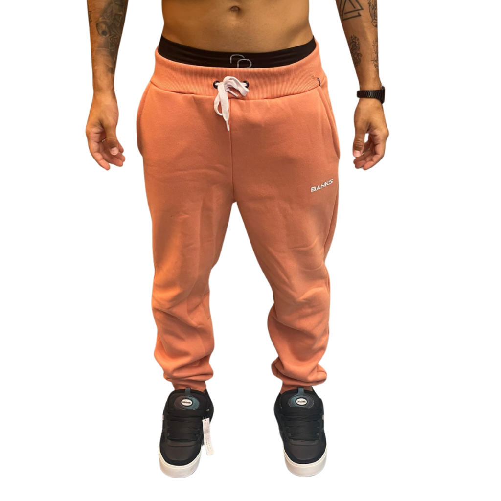 CALÇA MOLETOM BANKS BASIC - LARANJA CLARO