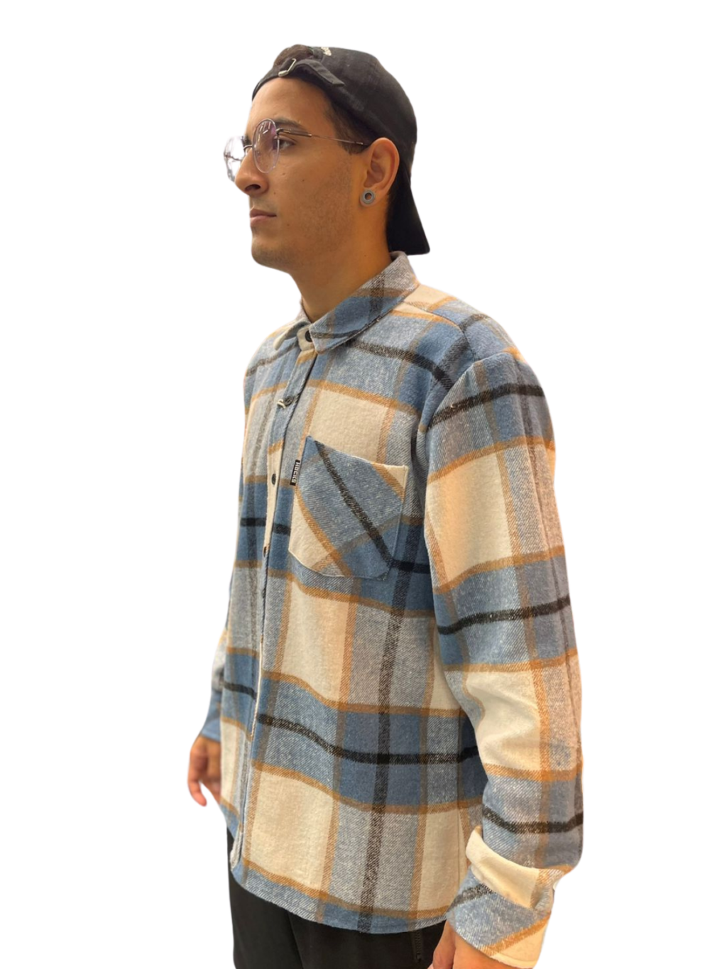 CAMISA HOCKS FLANELA SENSAÇÃO - AZUL/BEGE - Image 2