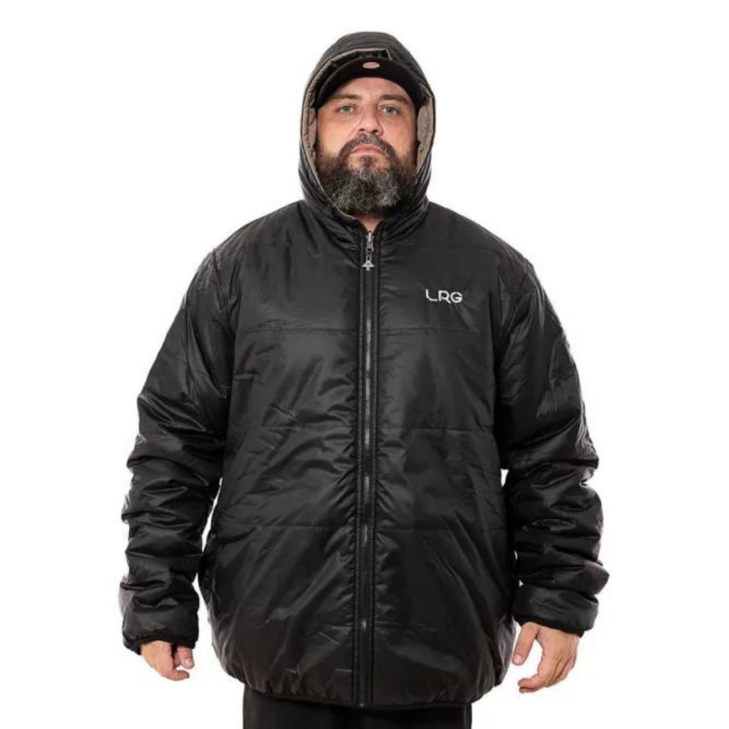BOBOJACO LRG DUPLA FACE PUFFER - PRETO/CAQUI