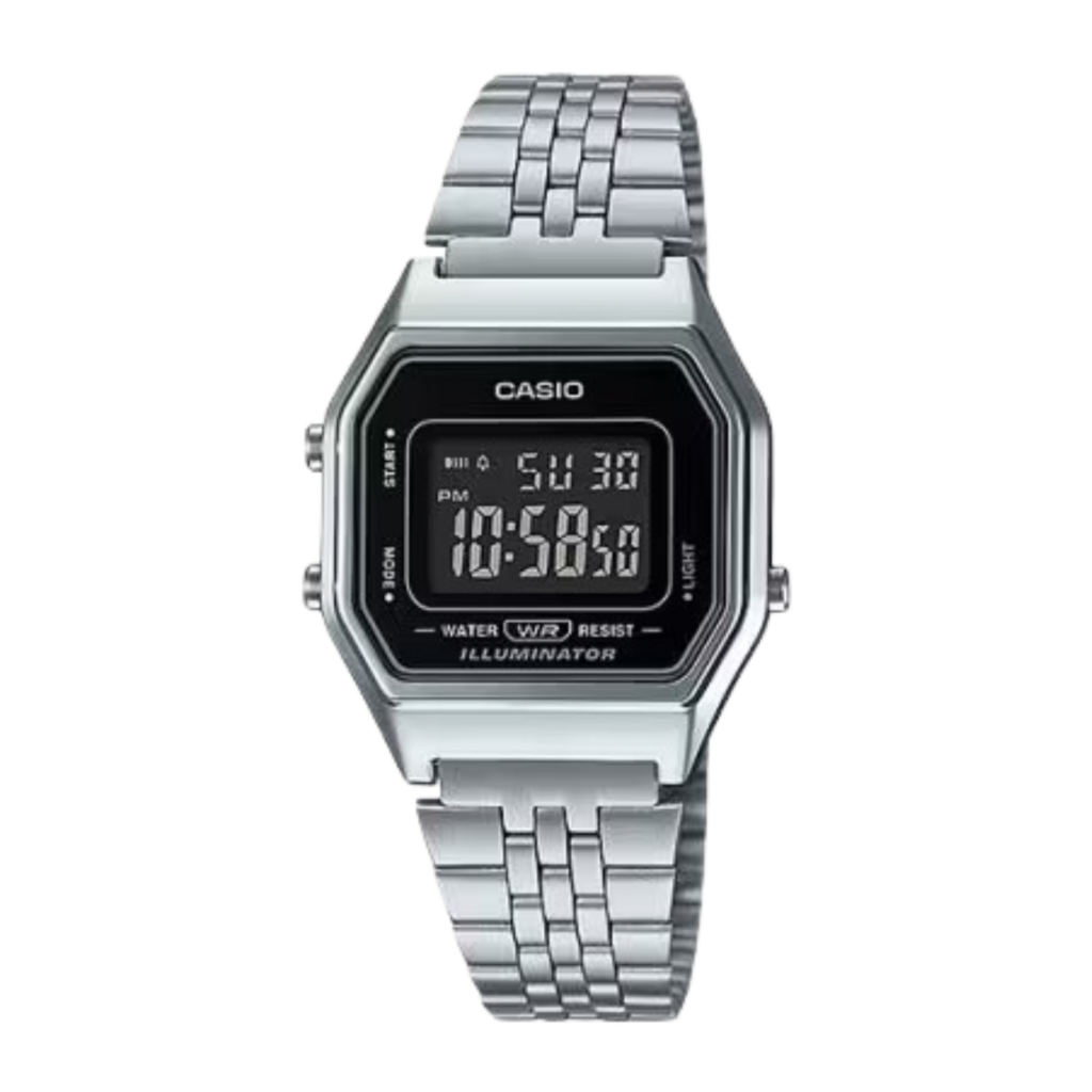 RELOGIO DE PULSO CASIO VINTAGE - LA680WA-1BDF-SC - PRATA