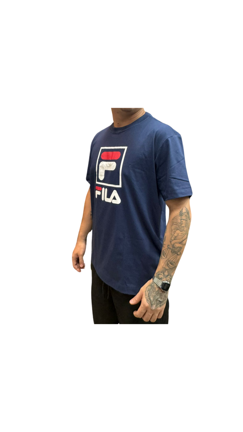 CAMISETA FILA COMFORT LETTER PREMIUM II - AZUL MARINHO - Image 3
