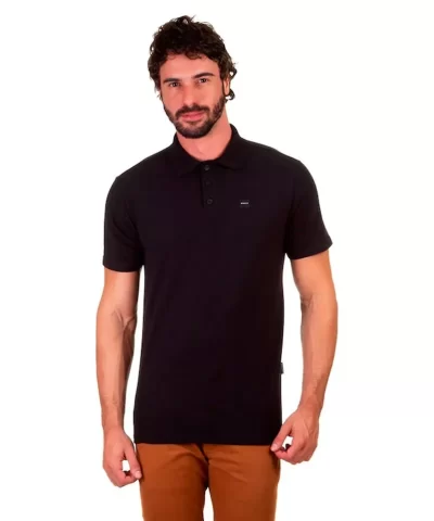 CAMISETA POLO OAKLEY MOD PATCH - PRETO