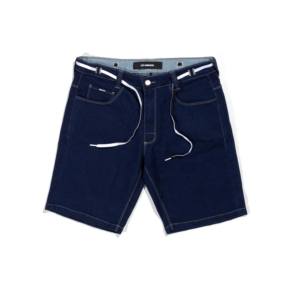 BERMUDA HOCKS JEANS VINCULO REGULAR - JEANS ESCURO