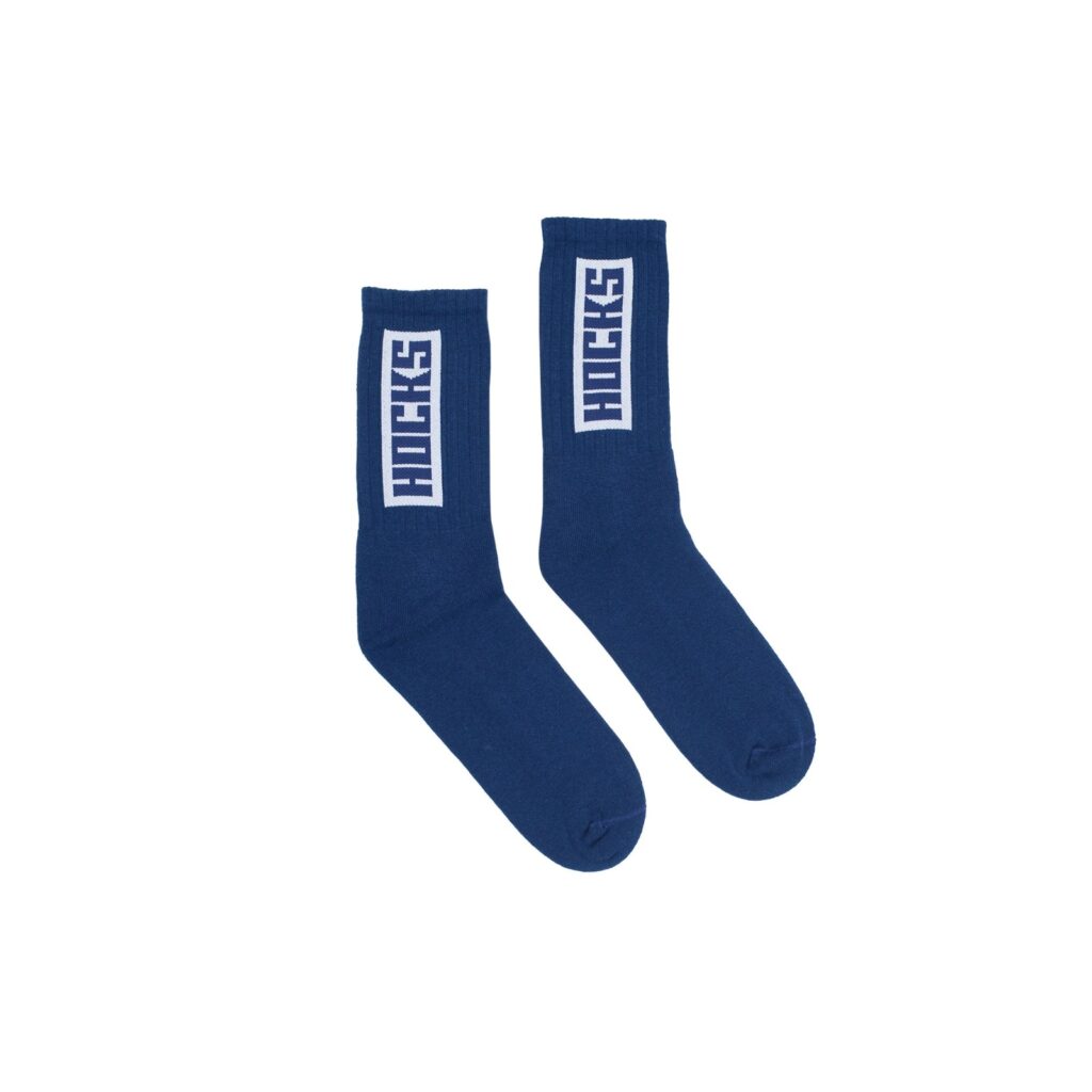 MEIA HOCKS BOX LOGO - AZUL MARINHO