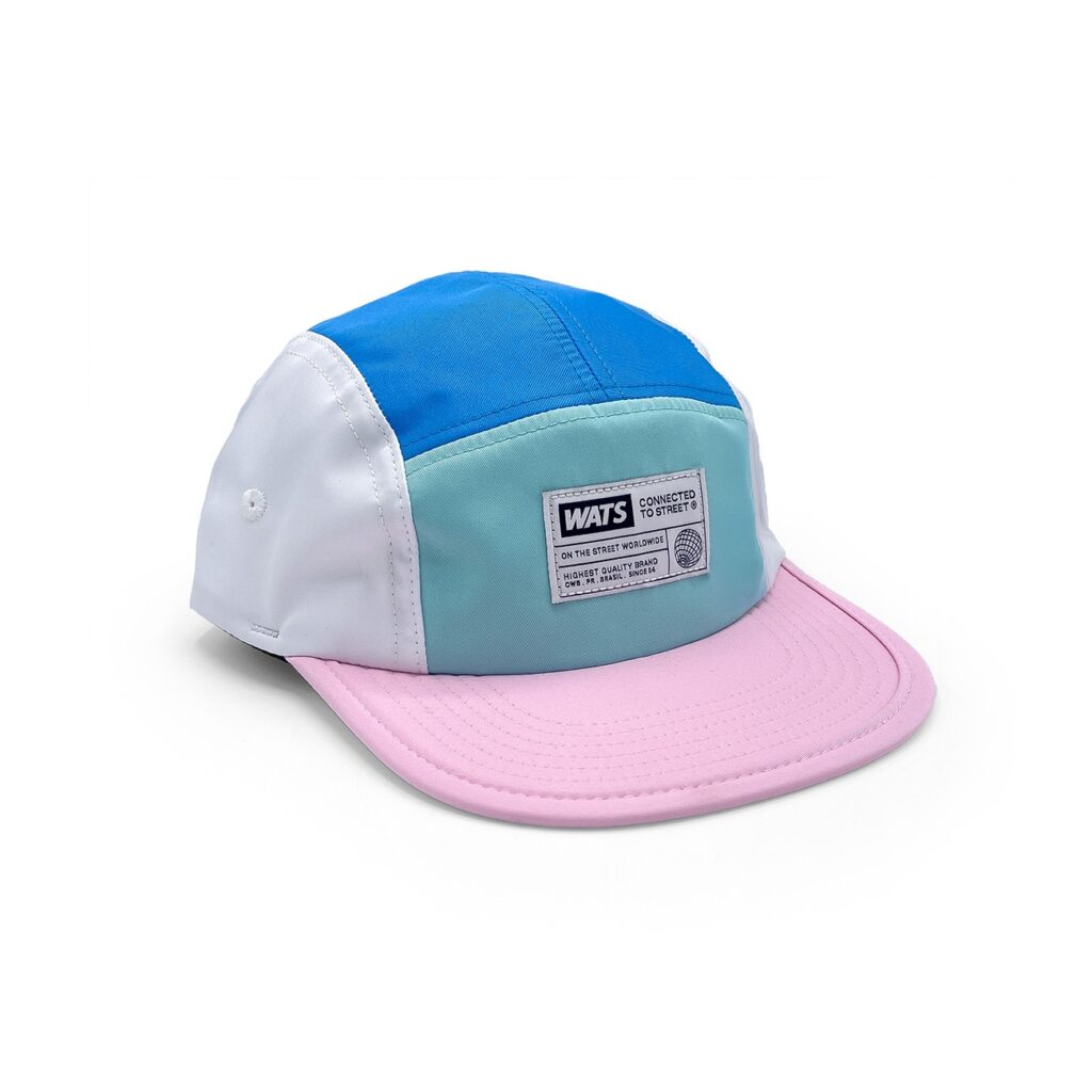 BONÉ WATS FIVE PANEL SUMMER - BRANCO+AZUL+ROSA - Image 2