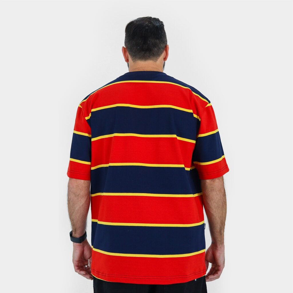CAMISETA WATS LISTRADA LOGO BOTON - AZUL MARINHO - Image 2