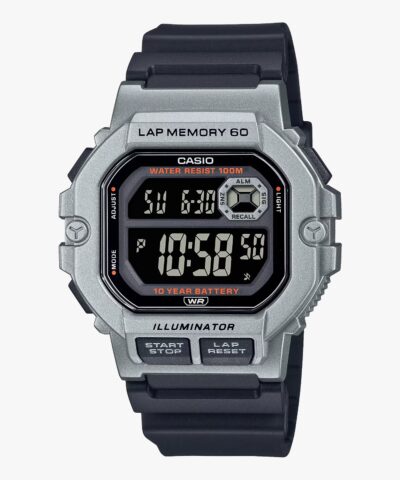RELOGIO DE PULSO CASIO  STANDAR DIGI - WS-1400H-1BVDF-SC - PRETO+PRATA