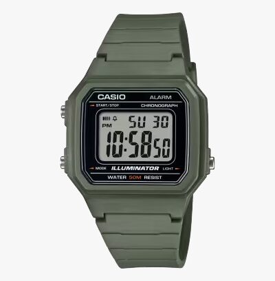 RELOGIO DE PULSO CASIO  STANDAR - W-217H-3AVDF-SC - VERDE