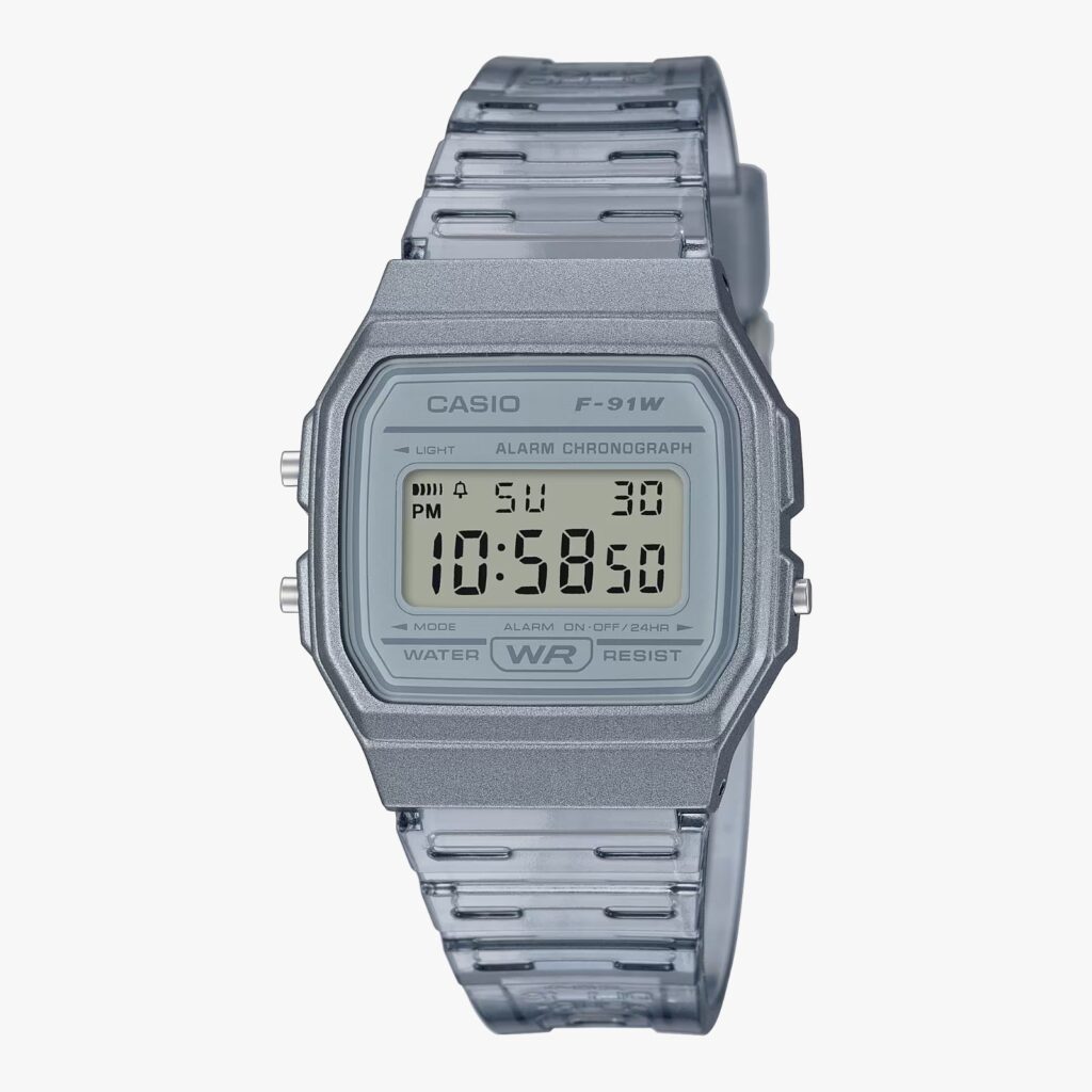 RELOGIO DE PULSO CASIO  STANDARD - F-91WS-8DF-SC - CINZA