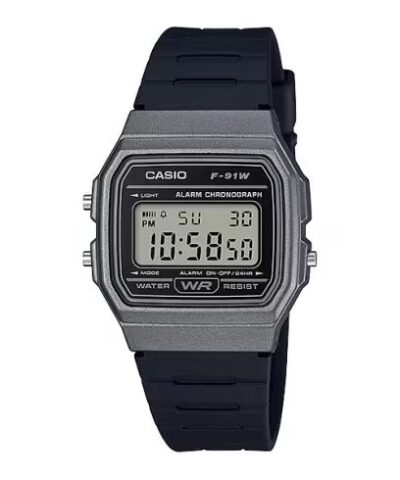 RELOGIO DE PULSO CASIO  STANDARD DIGITAL - F-91WM-1BDF-SC - PRETO