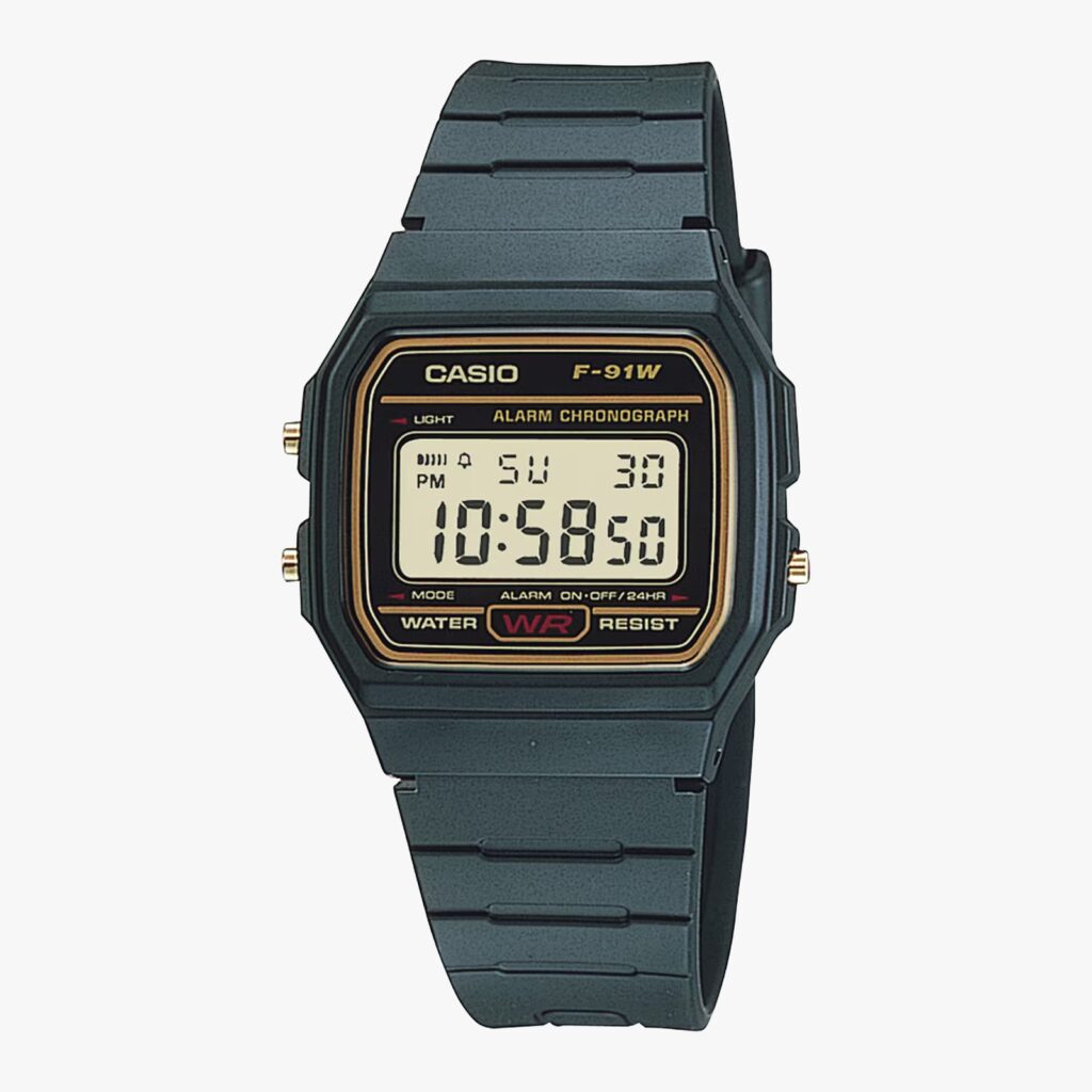 RELOGIO DE PULSO CASIO  STANDARD DIGITAL - F-91WG-9QDF-SC - PRETO