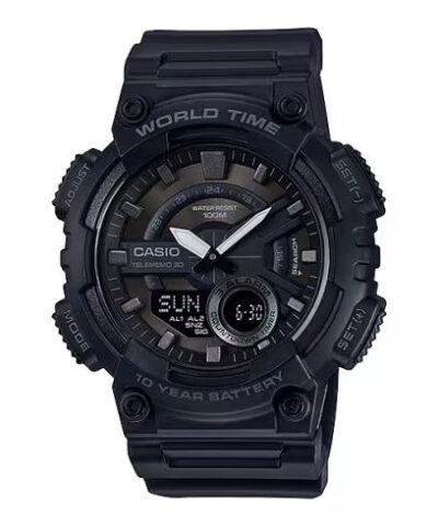 RELOGIO DE PULSO CASIO STANDARD ANAD - AEQ-110W-1BVDF-SC - PRETO